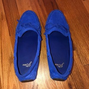 J. Crew Blue suede loafers